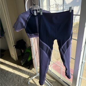 Purple Fabletics large crop top